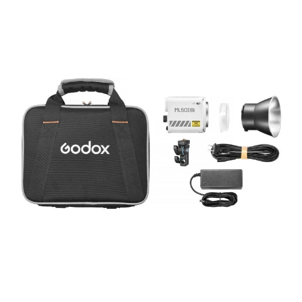 Godox Illuminatore Led Bicolor ML-60II Bi Kit con Adattatore Batterie NP-970 Godox Illuminatore Led Bicolor ML-60II Bi Kit con Adattatore Batterie NP-970